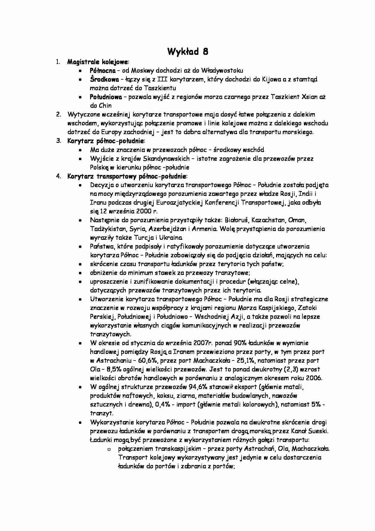 Wykład - Magistrale kolejowe - strona 1