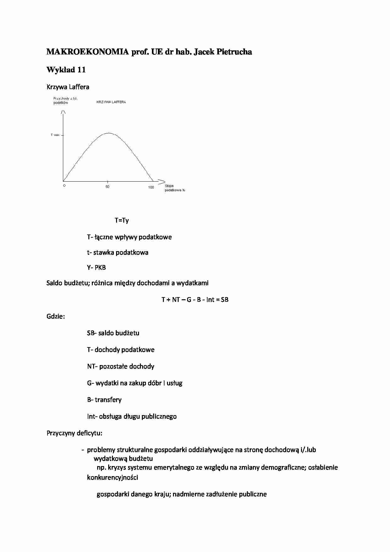 Wykład - Krzywa Laffera T=Ty - strona 1
