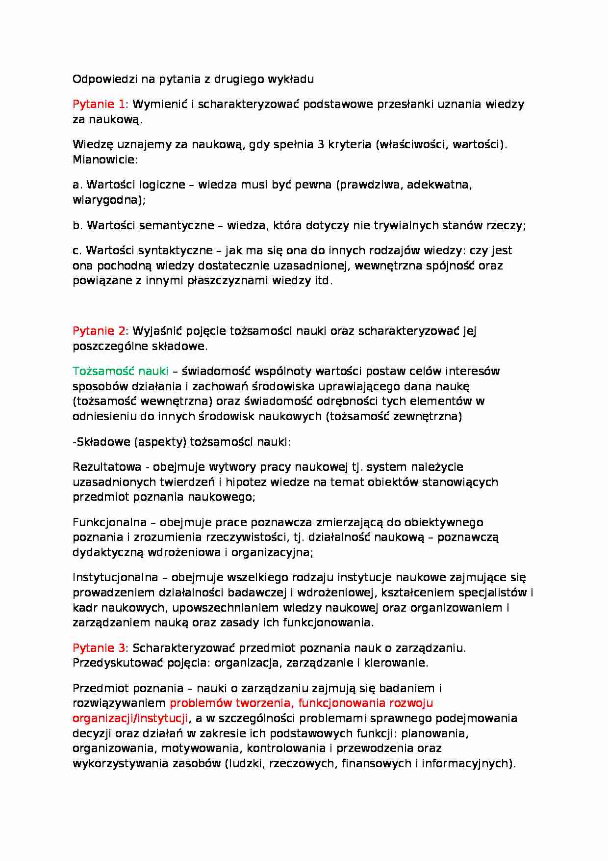 Wykład - pytania z egzaminu - strona 1
