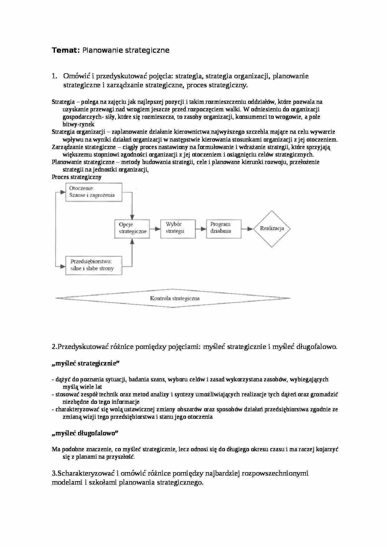 Wykład - Planowanie strategiczne - strona 1