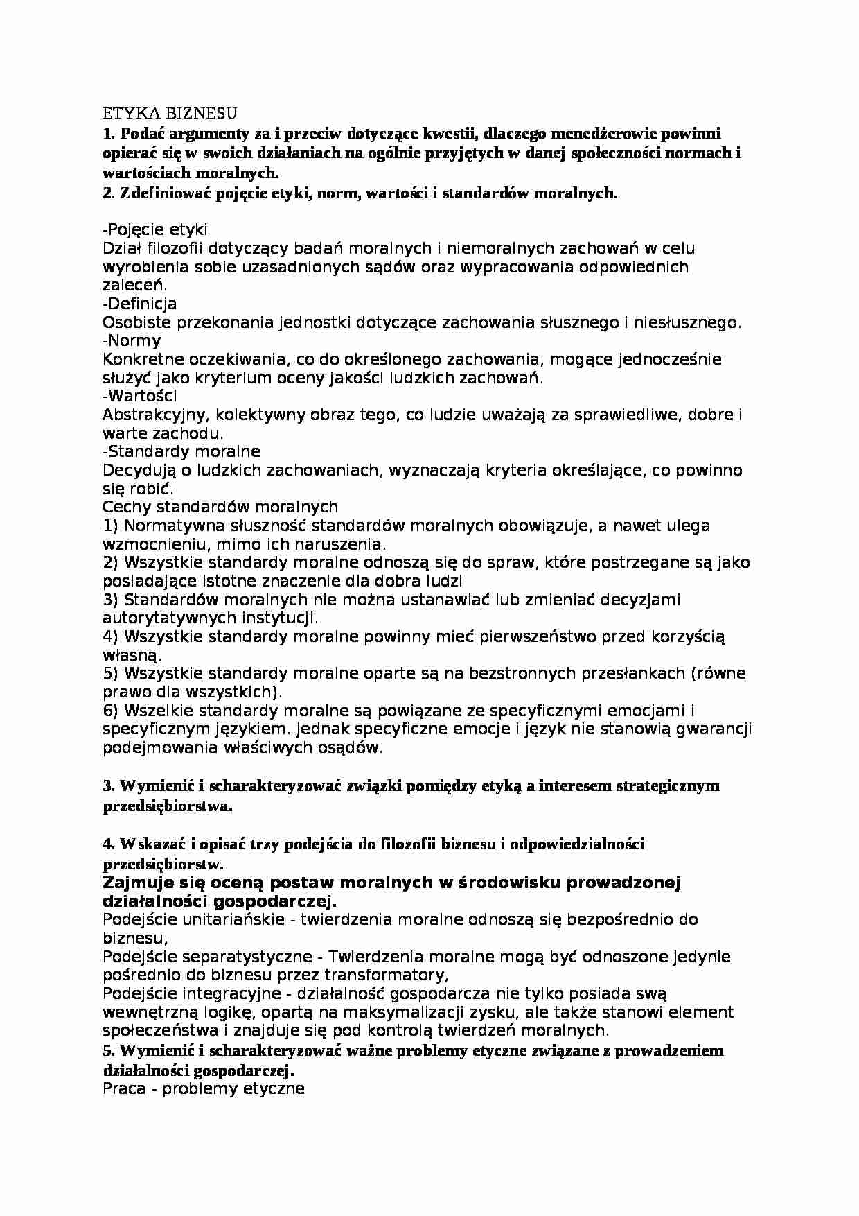 Wykład - etyka biznesu - strona 1