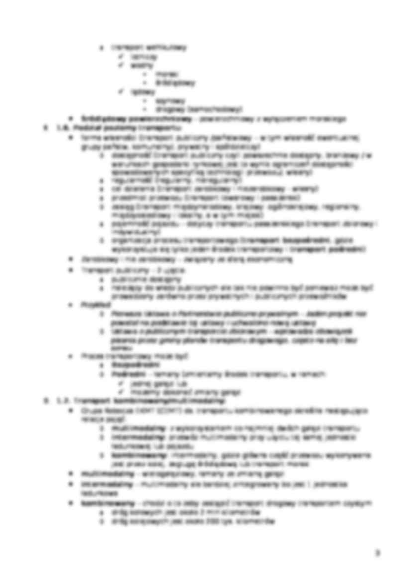 Wykład - Charakterystyka podstawowych pojęć ekonomiki transportu - strona 3