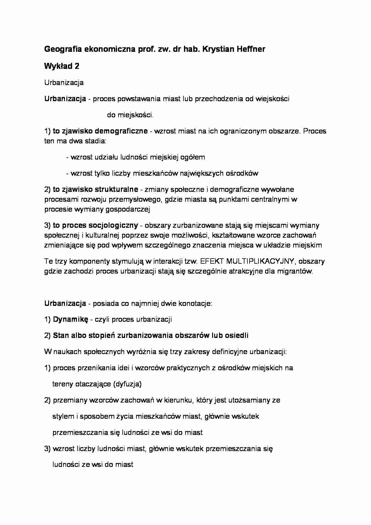 Wykład - Urbanizacja - strona 1