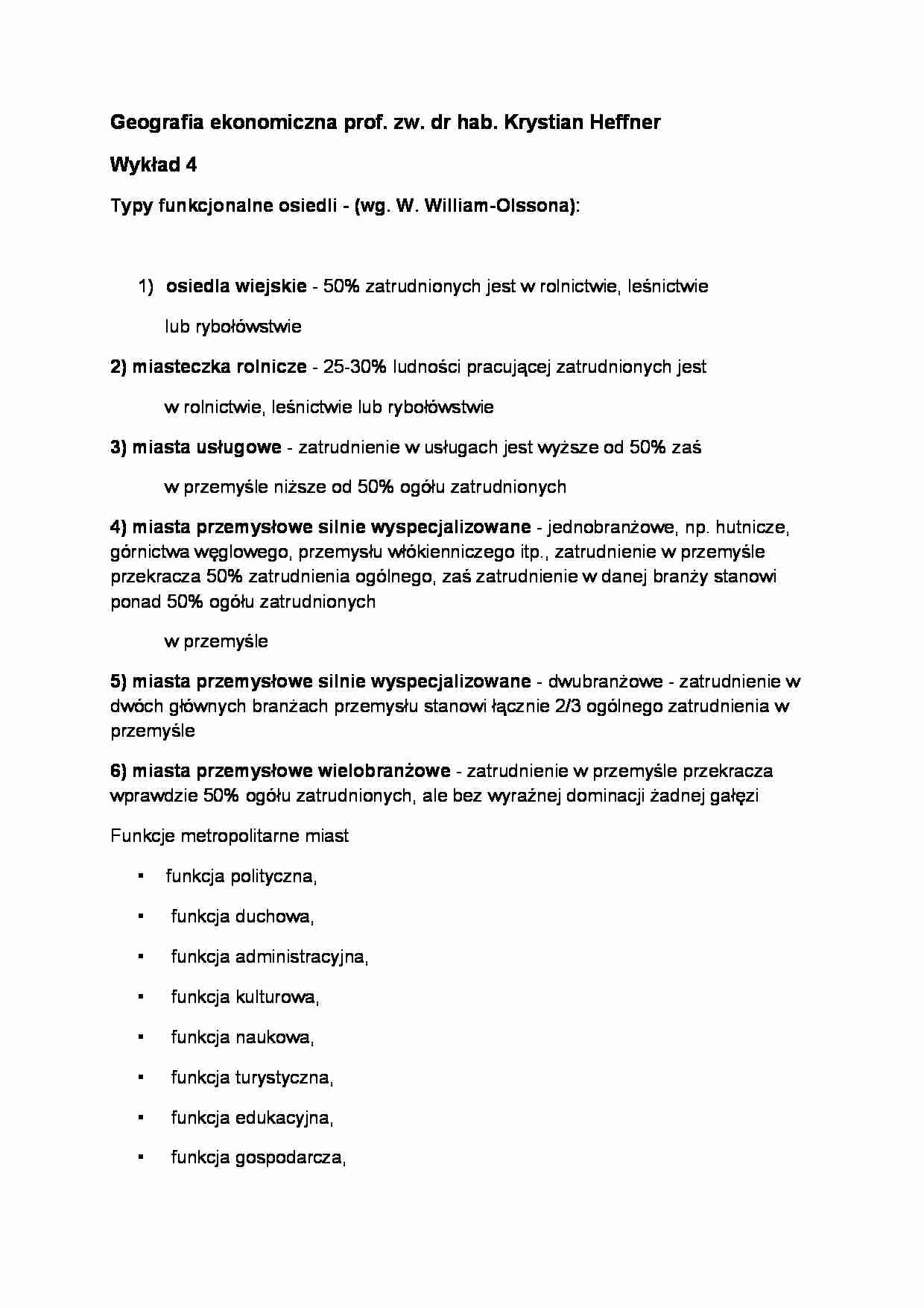 Wykład - Typy funkcjonalne osiedli - strona 1