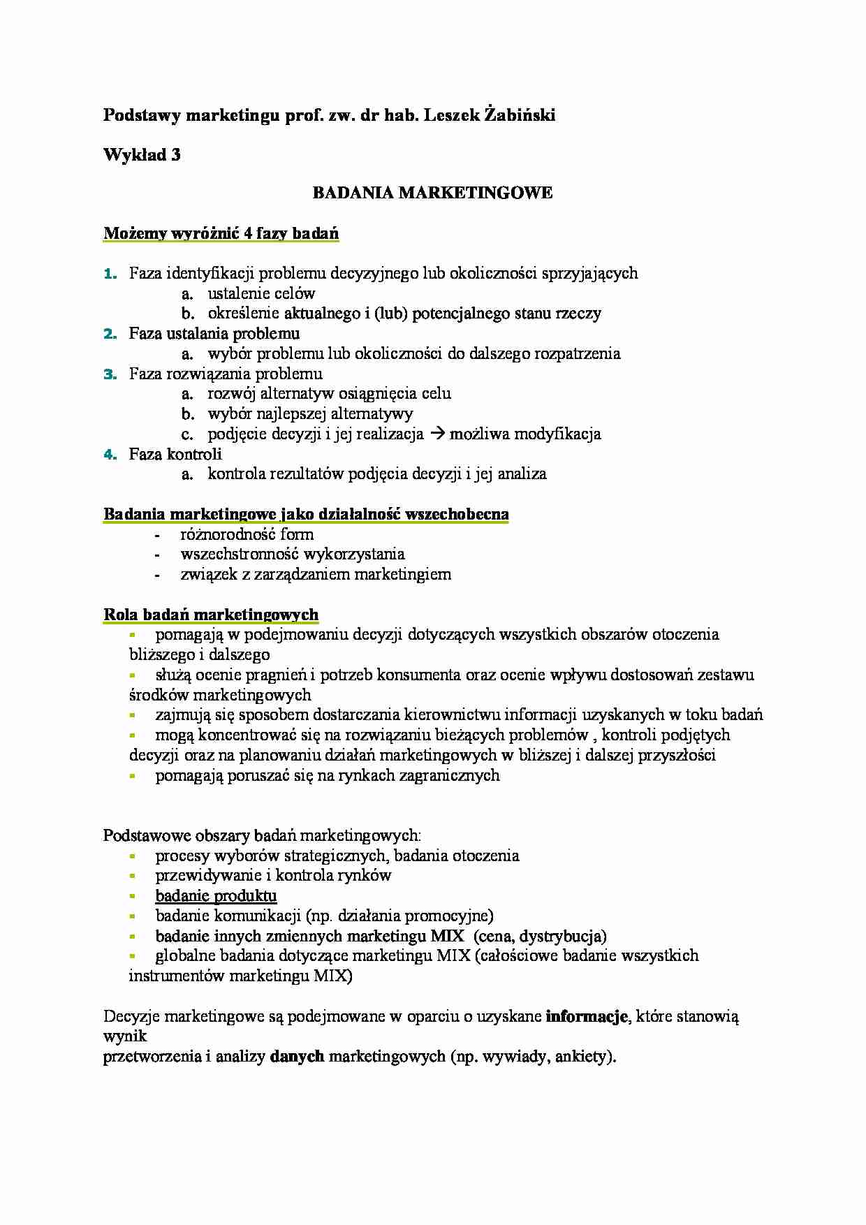 Wykład - badania marketingowe - strona 1