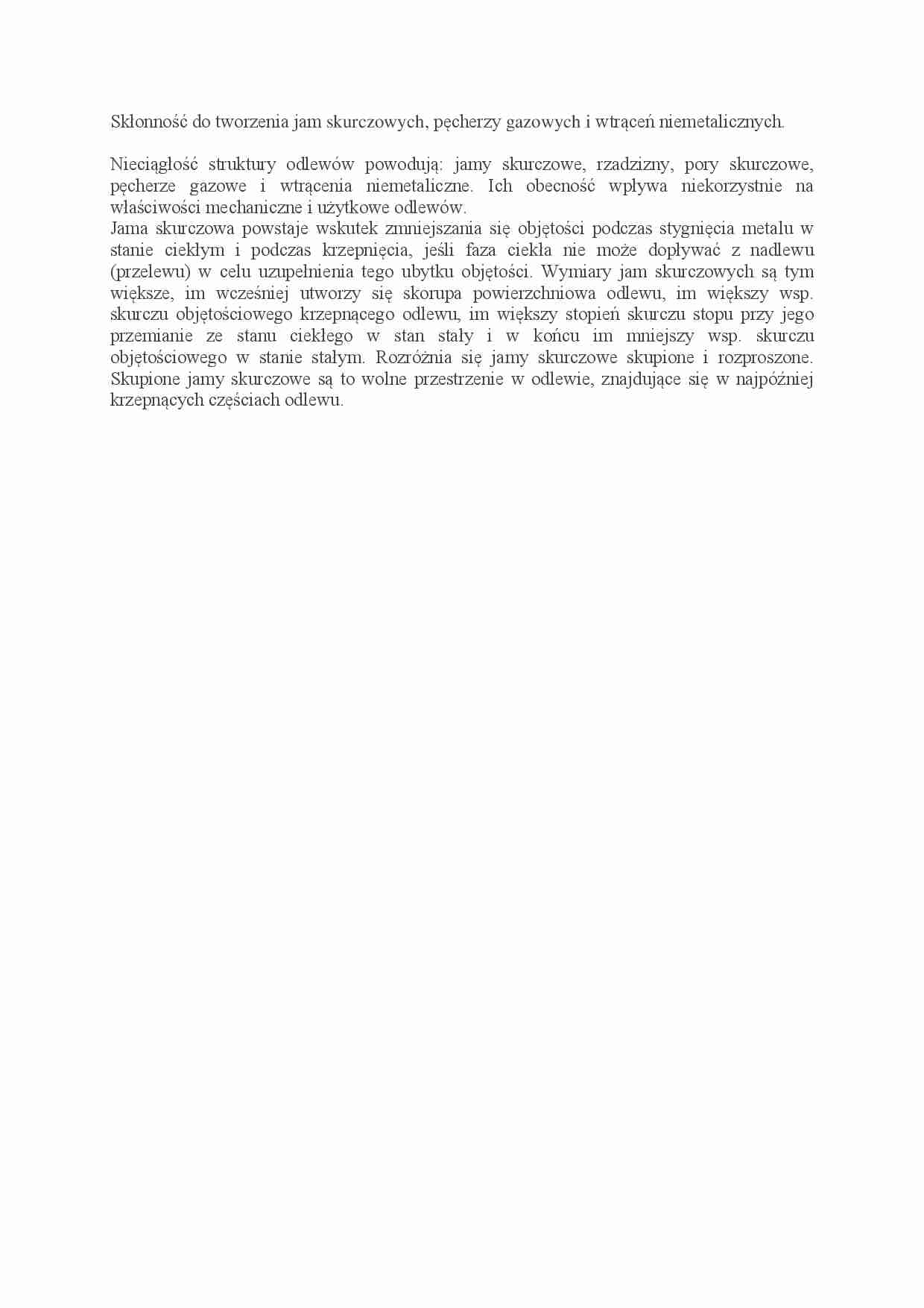 Skłonność do tworzenia jam skurczowych - strona 1