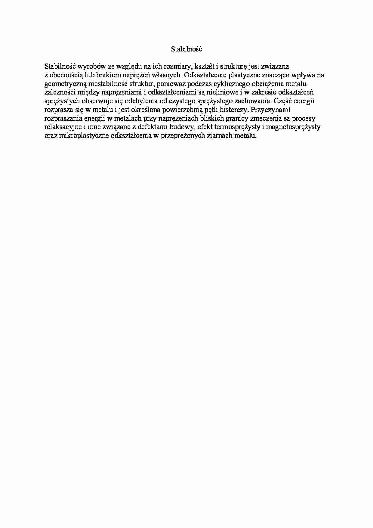 Stabilność - strona 1