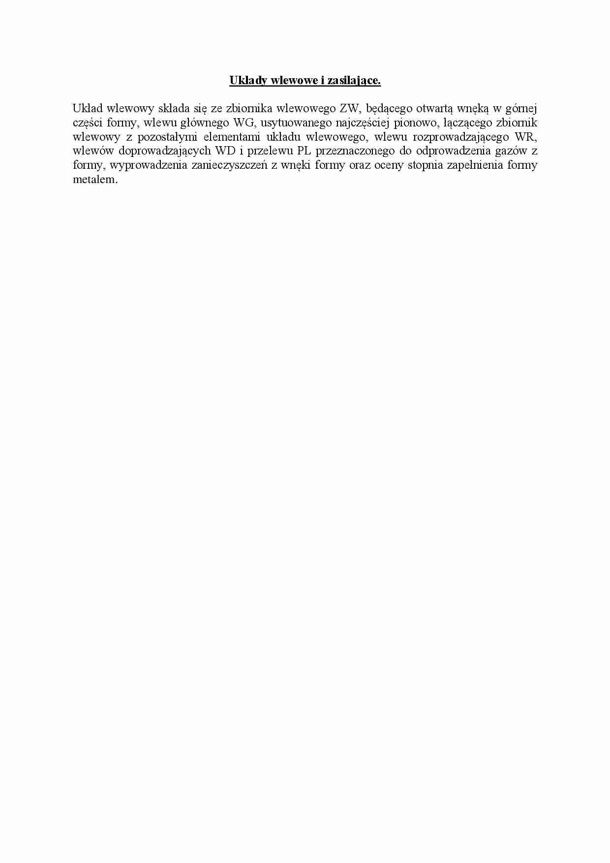 Układy wlewowe i zasilające - strona 1