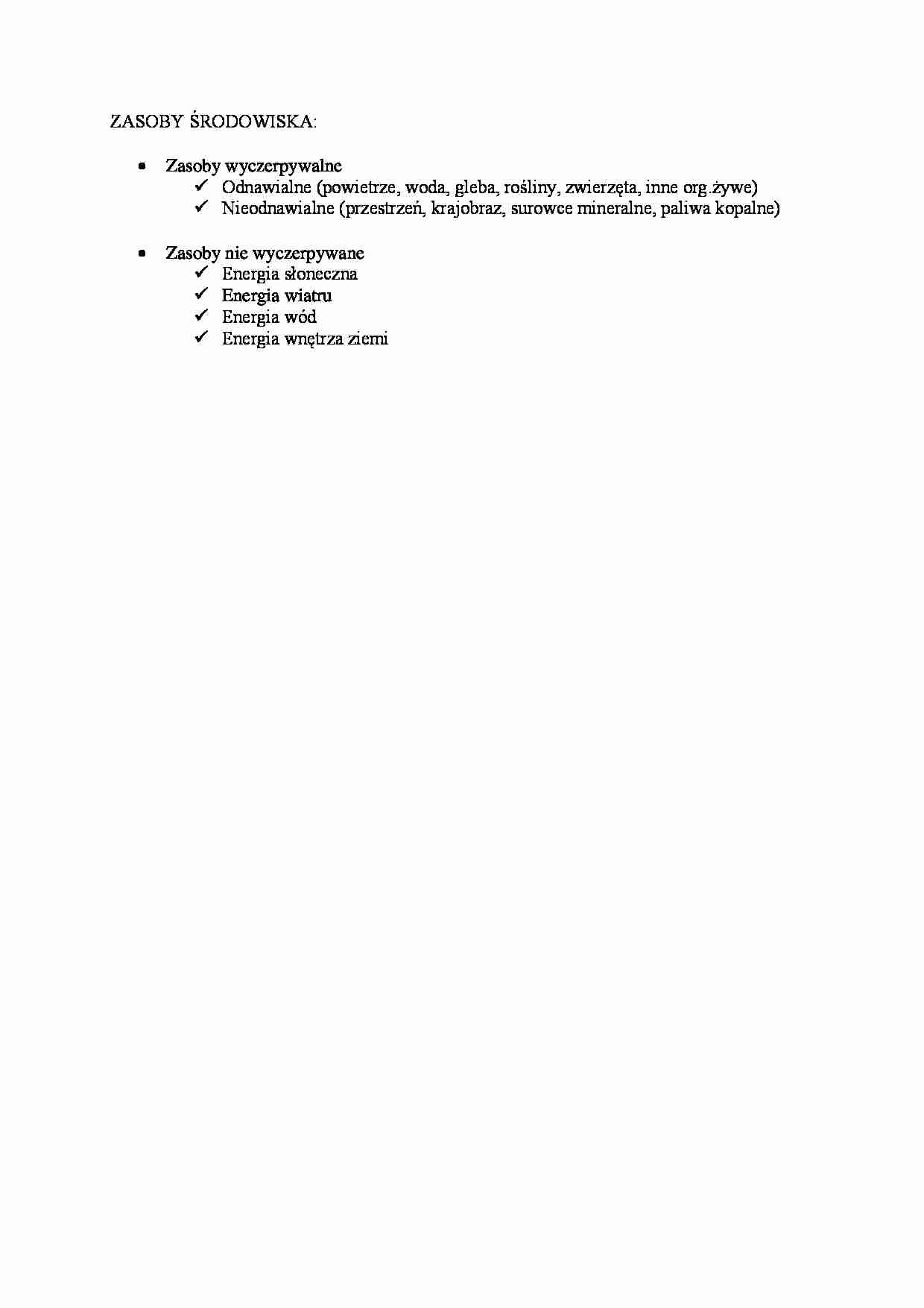Zasoby środowiska - strona 1