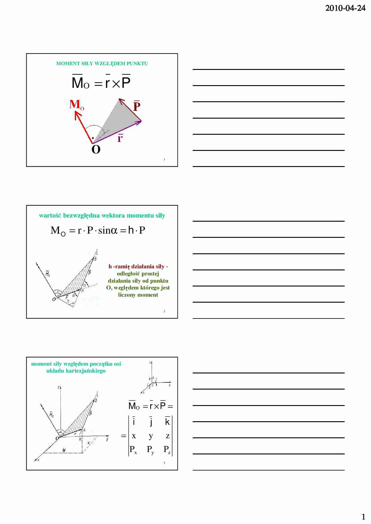 Mechanika- wykład 2 - strona 1