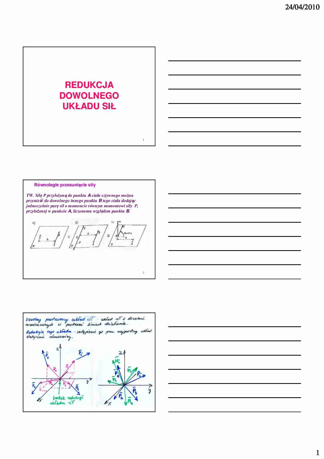 Mechanika- wykład 3 - strona 1