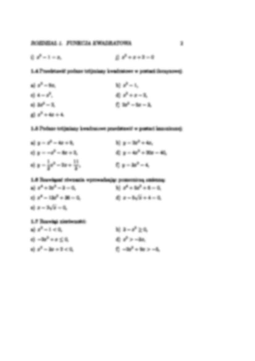 Funkcja kwadratowa - wykład - strona 2