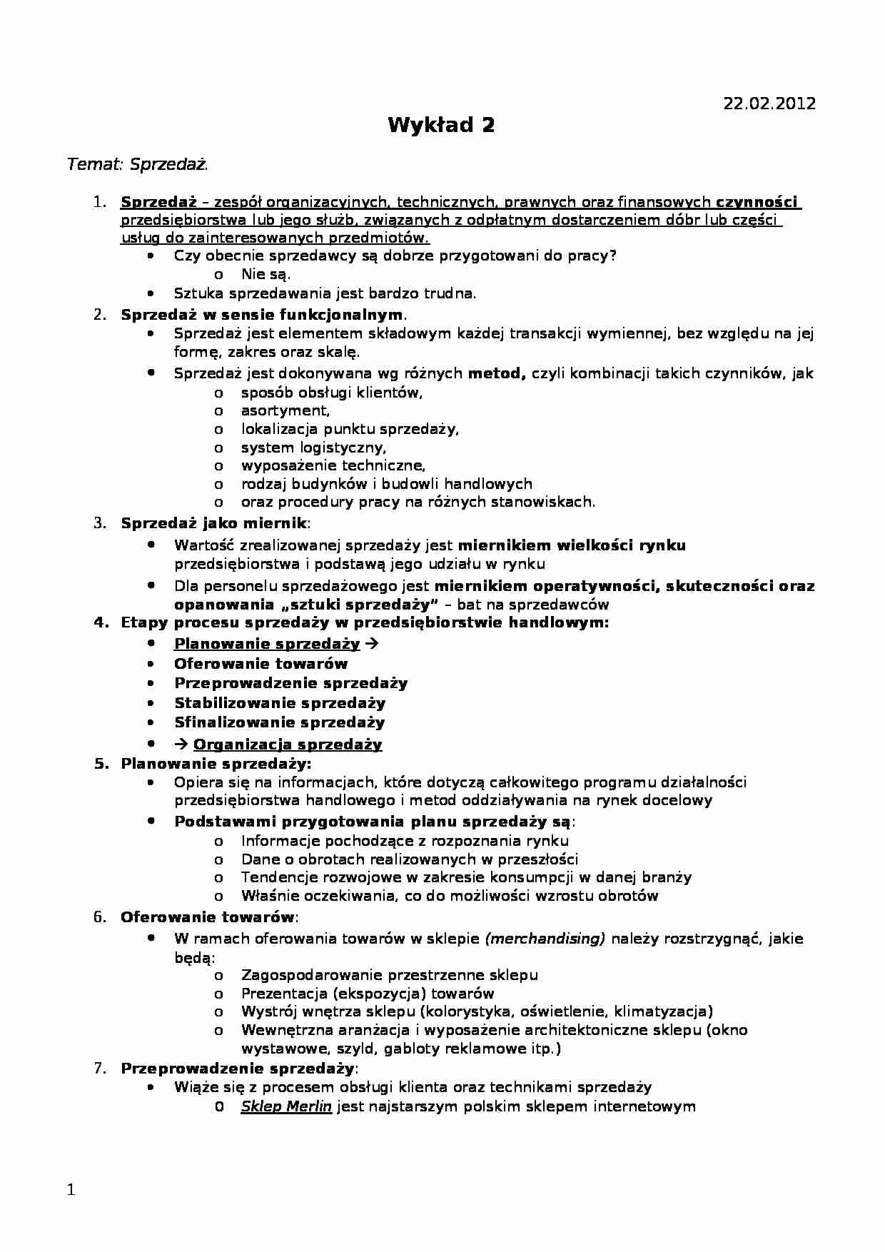 Sprzedaż-opracowanie - strona 1