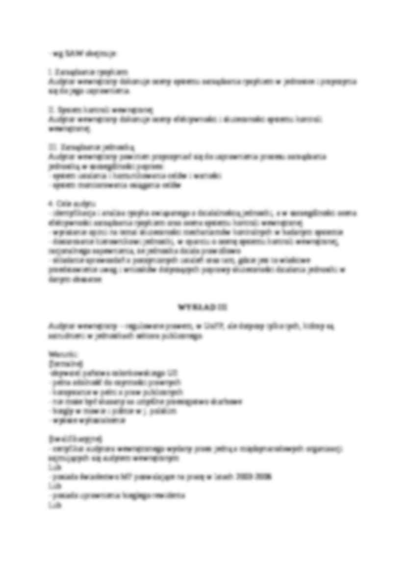 Pojęcie audytu wewnętrznego, cele, zakres-opracowanie - strona 3