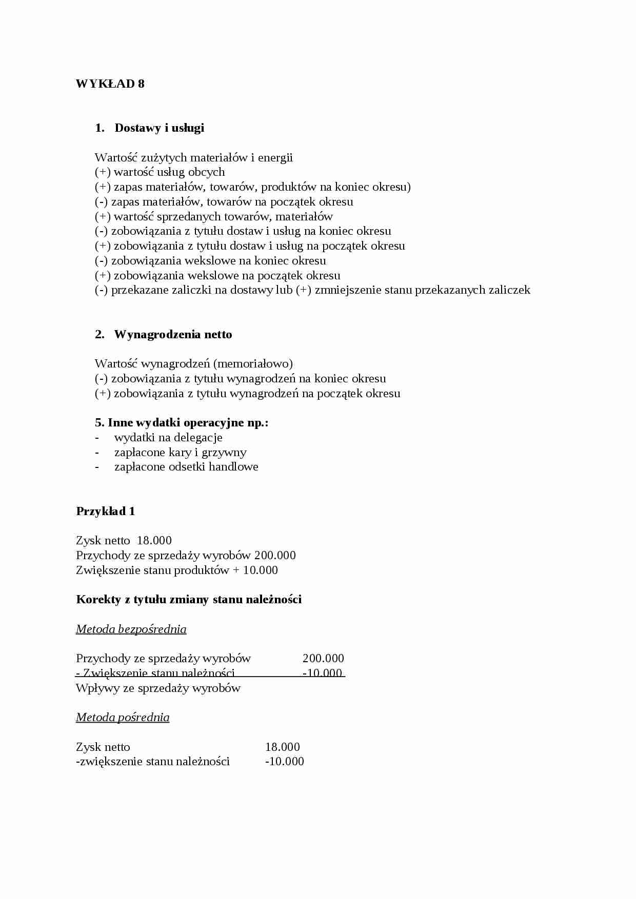 Dostawy i usługi - wykład 8 - strona 1