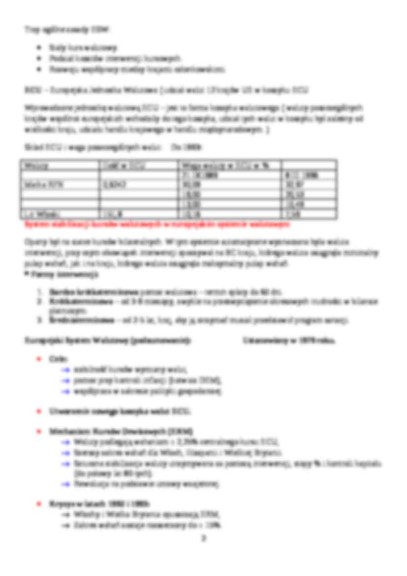 Regionalne systemy walutowe na przykładzie unii gospodarczej i walutowej-wykład - strona 2