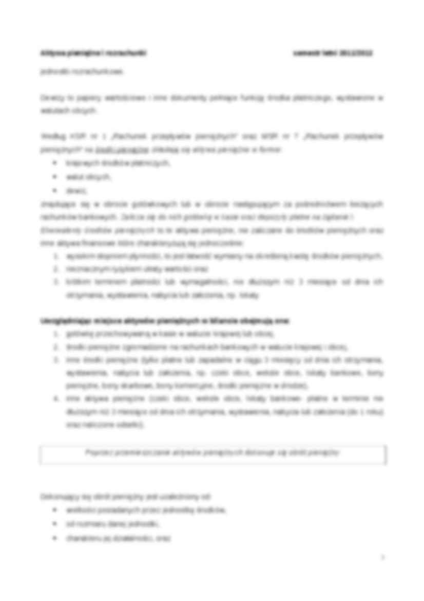 Pojęcie aktywów pieniężnych-opracowanie - strona 2