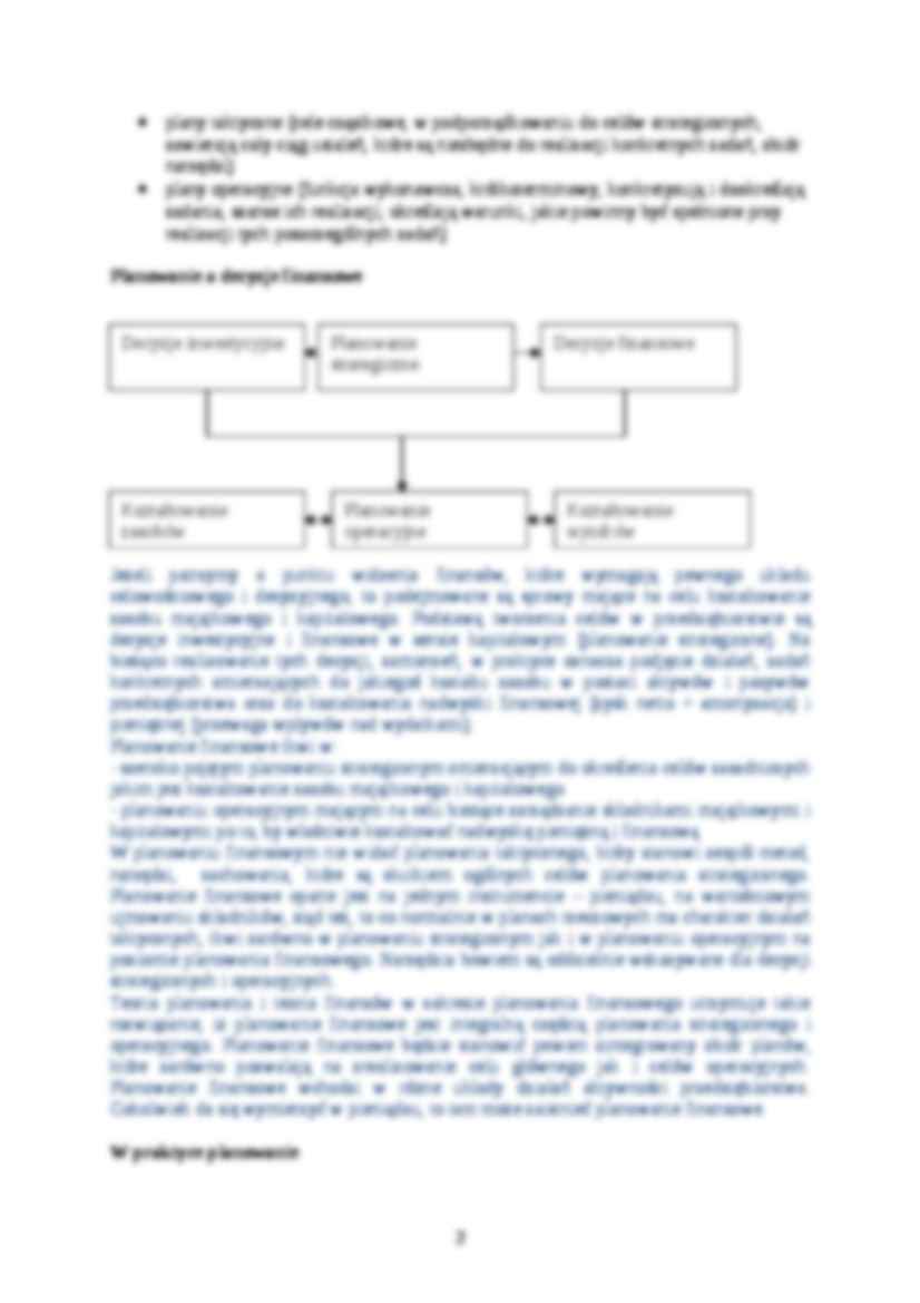 Miejsce planowania finansowego w teorii finansów-opracowanie - strona 2