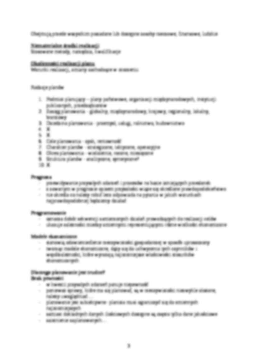 Wprowadzenie do teorii planowania-opracowanie - strona 3