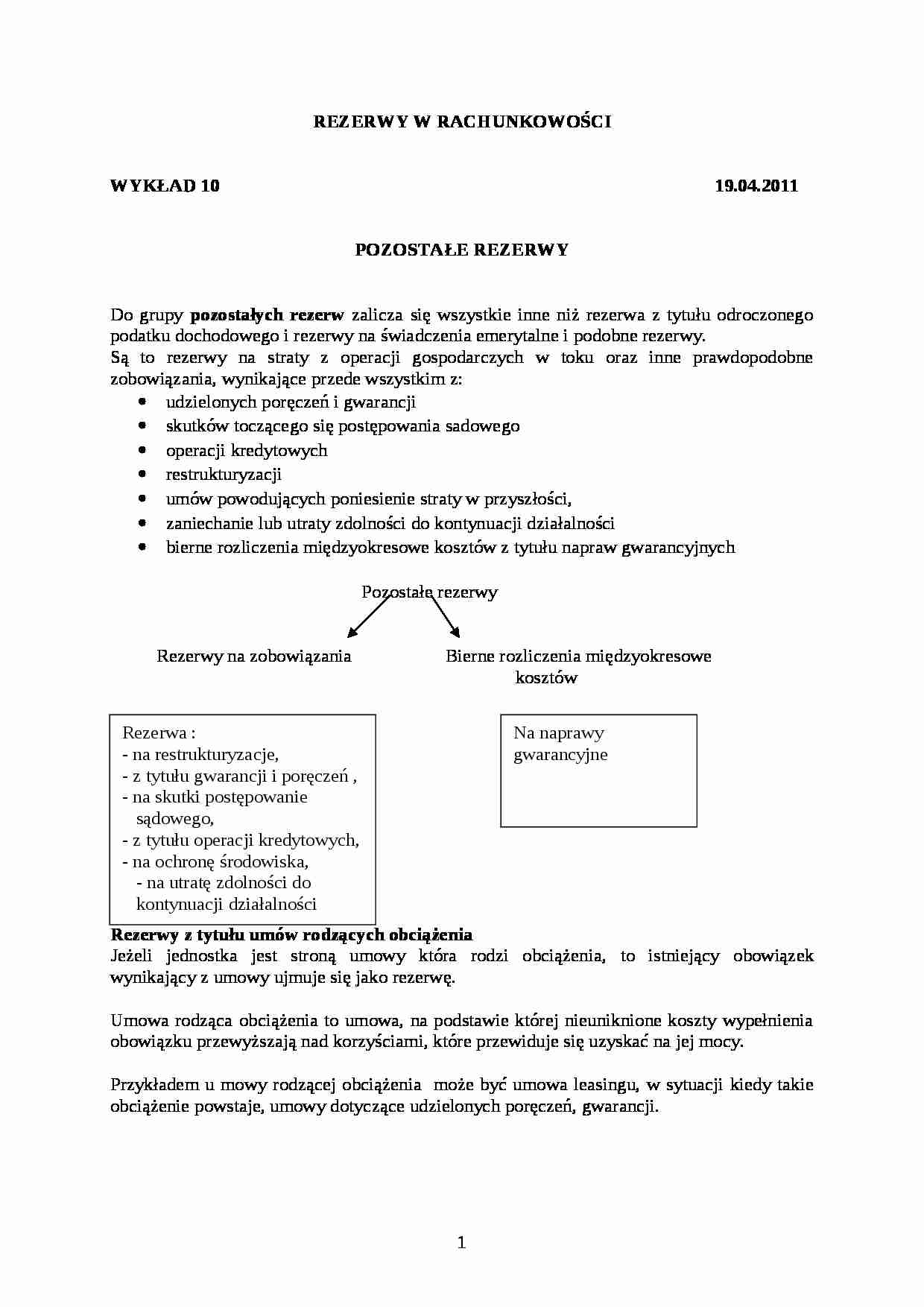 Pozostałe rezerwy-opracowanie - strona 1