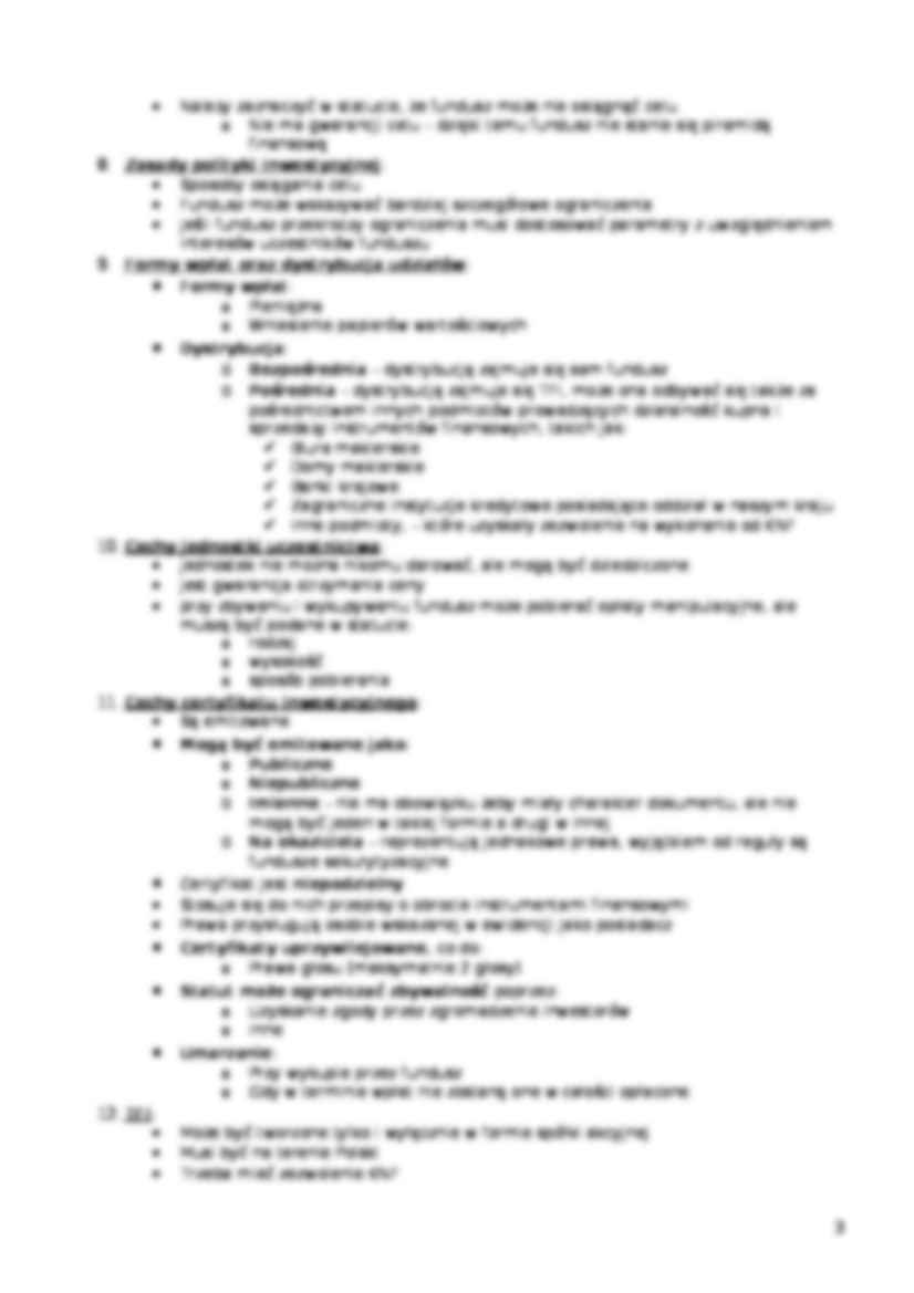 Organizacja i funkcjonowanie funduszy inwestycyjnych w Polsce-opracowanie - strona 3