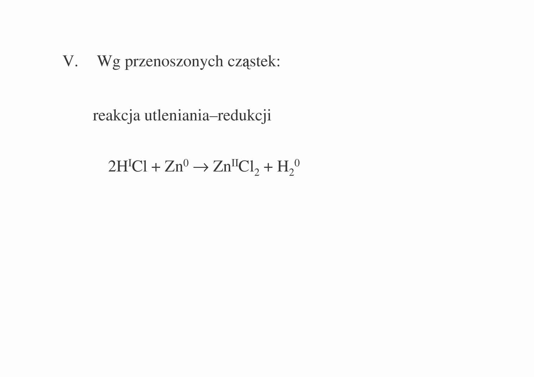 Chemia - reakcja utleniania - wykład 5 - strona 1