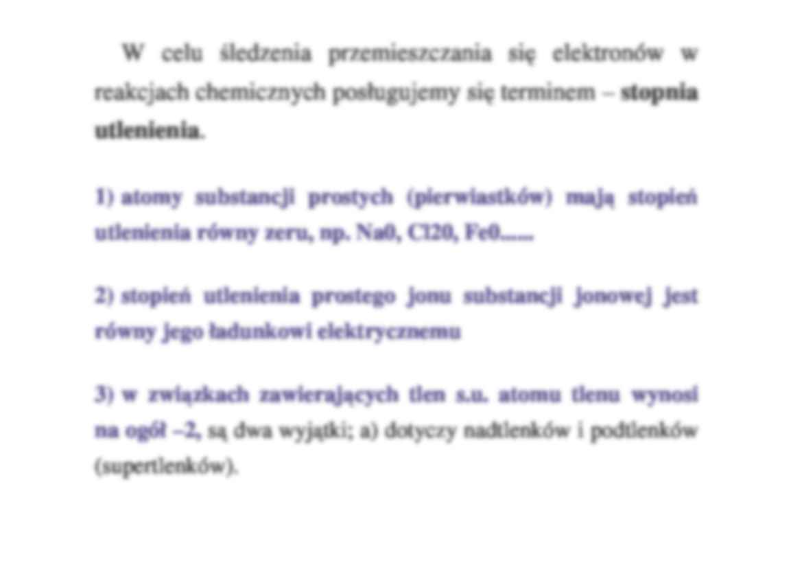 Chemia - reakcja utleniania - wykład 5 - strona 3