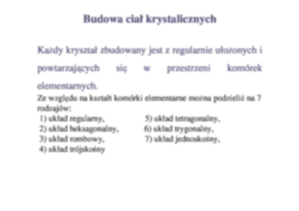 Chemia - budowa ciał krystalicznych - wykład 9 - strona 2