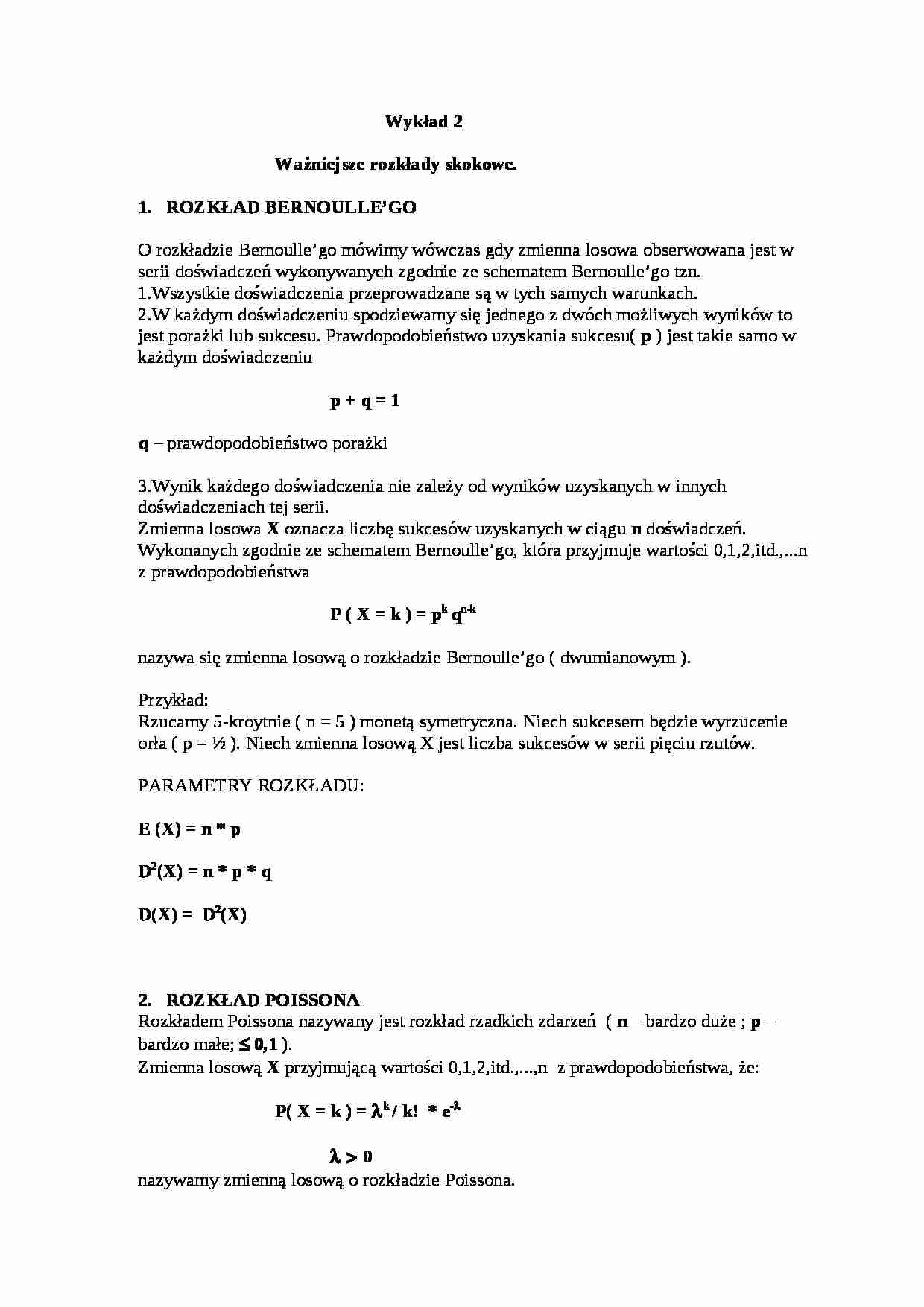 Rozkłady skokowe- opracowanie - strona 1