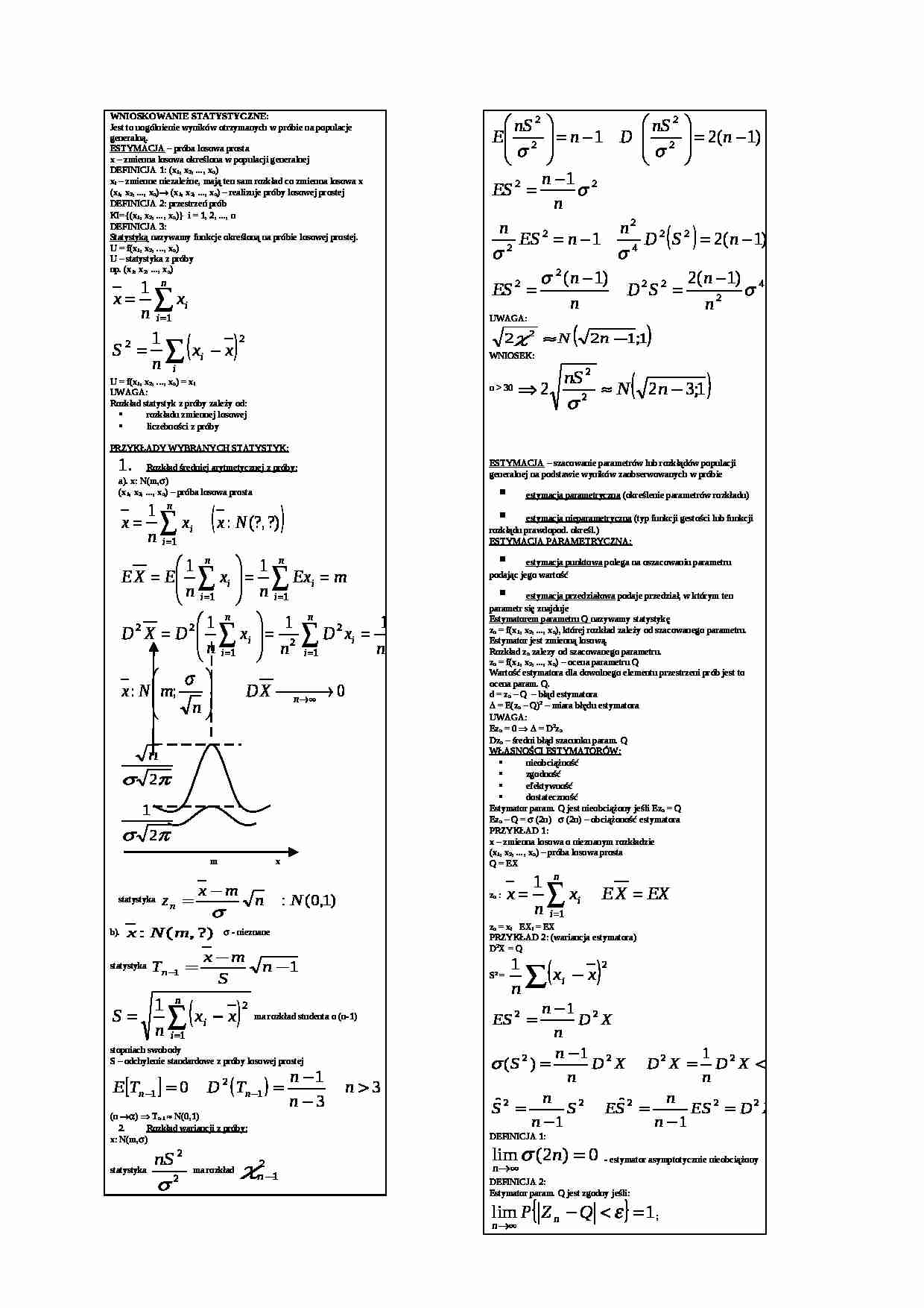 Wnioskowanie statystyczne cz.2 - strona 1