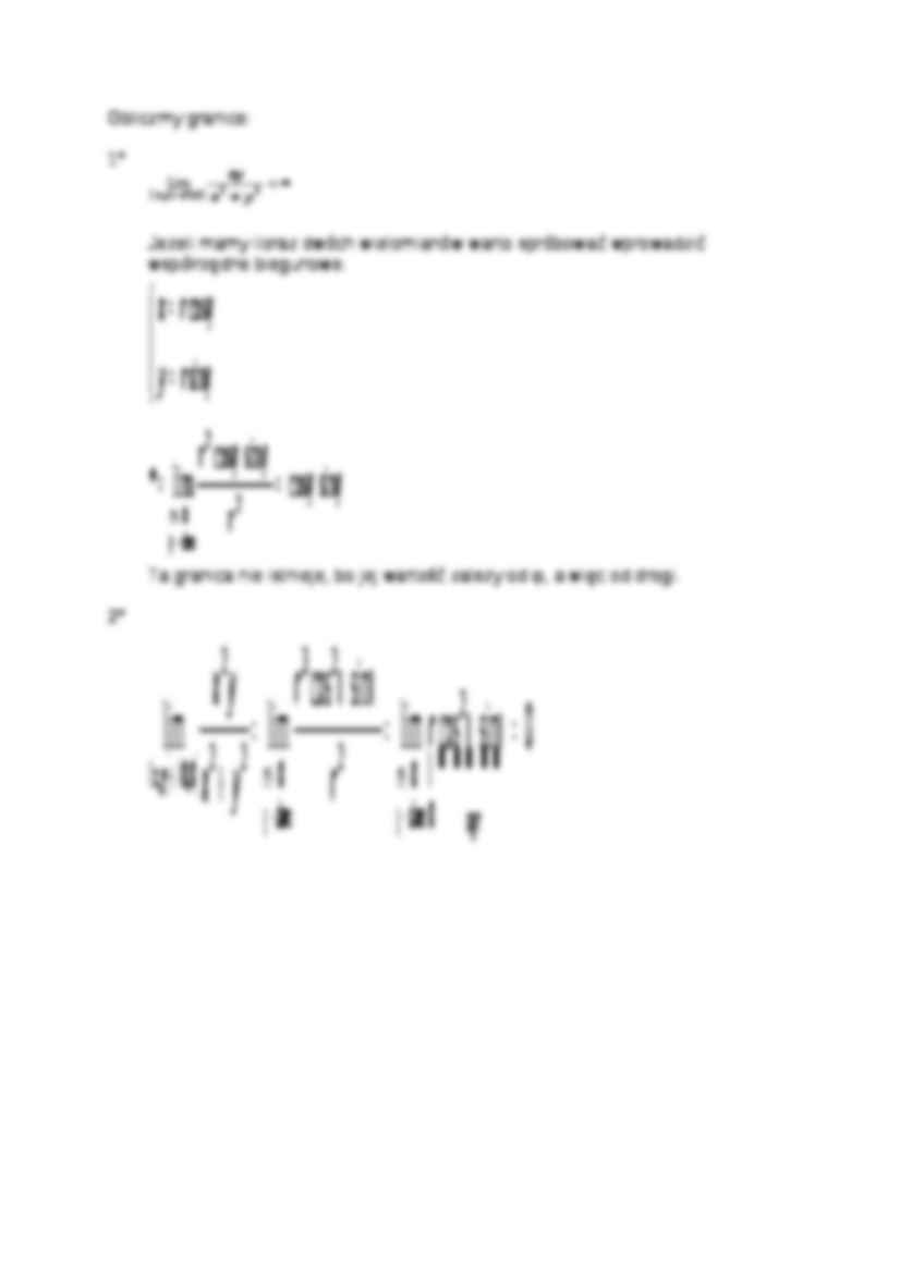 Obliczanie granic funkcji dwóch zmiennych- wykład 11 - strona 2