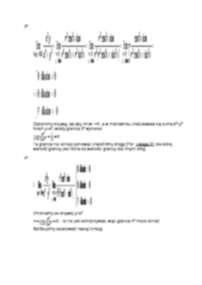 Obliczanie granic funkcji dwóch zmiennych- wykład 11 - strona 3
