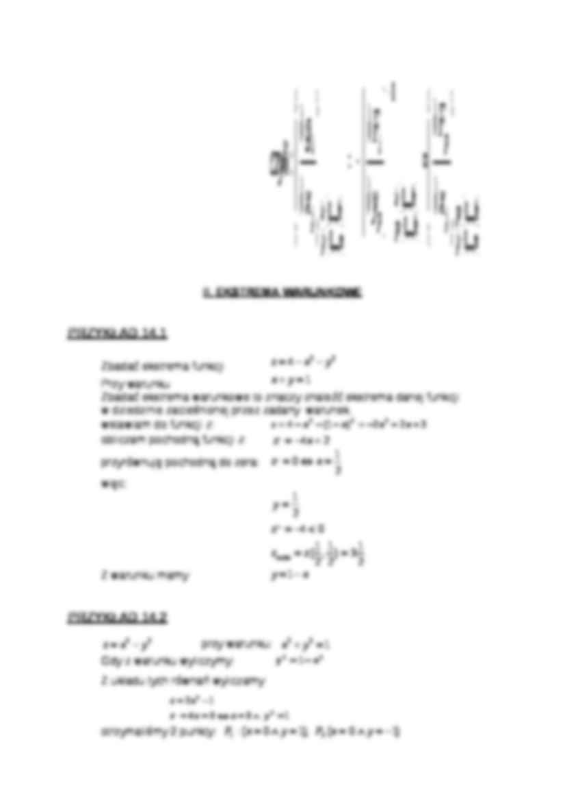 Funkcje uwikłane i ekstrema warunkowe- wykład 14 - strona 2