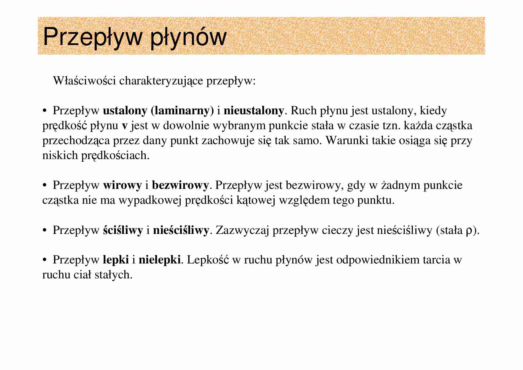 Przepływ płynów- wykład 3 - strona 1