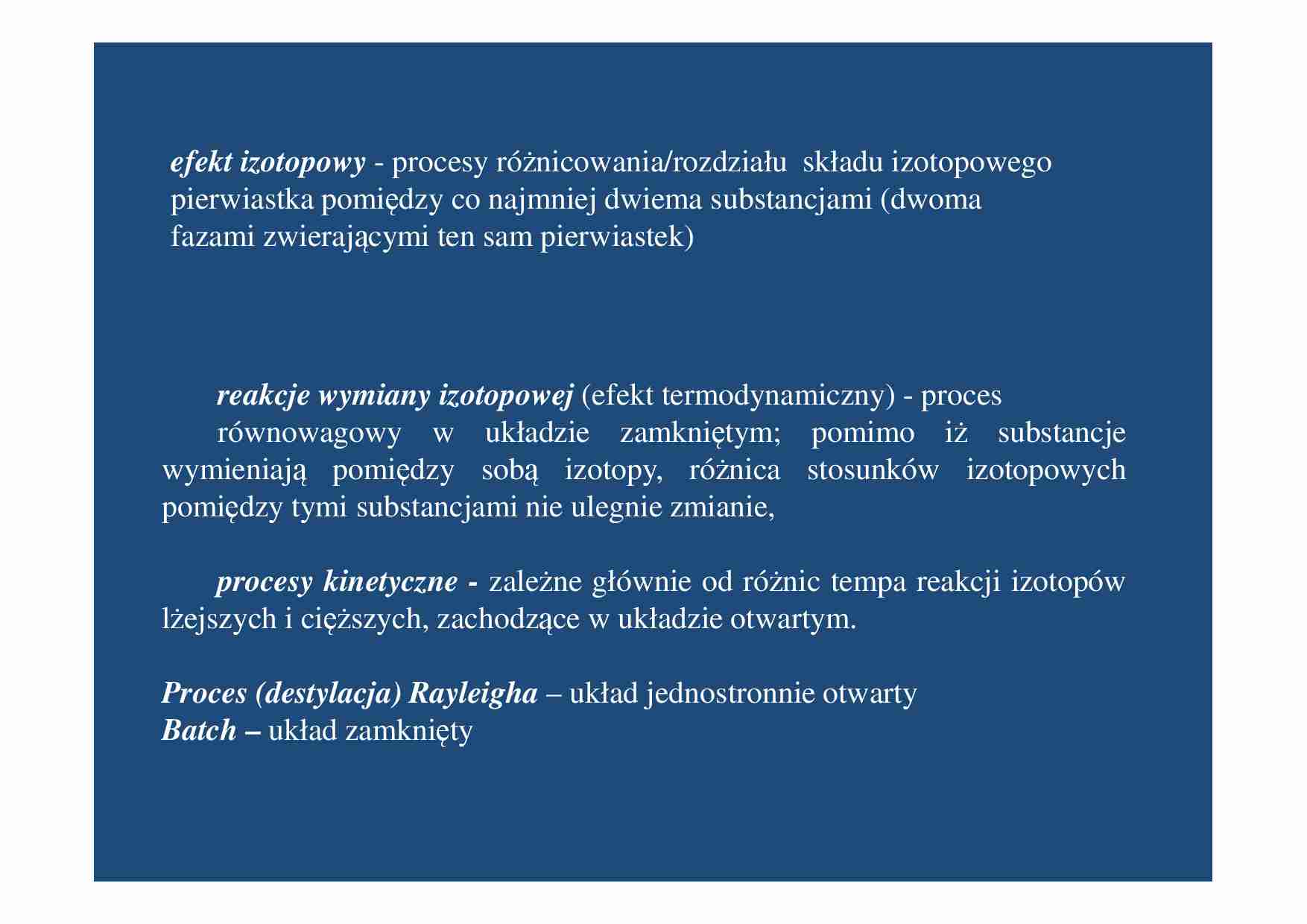 Izotopy trwałe- opracowanie - strona 1