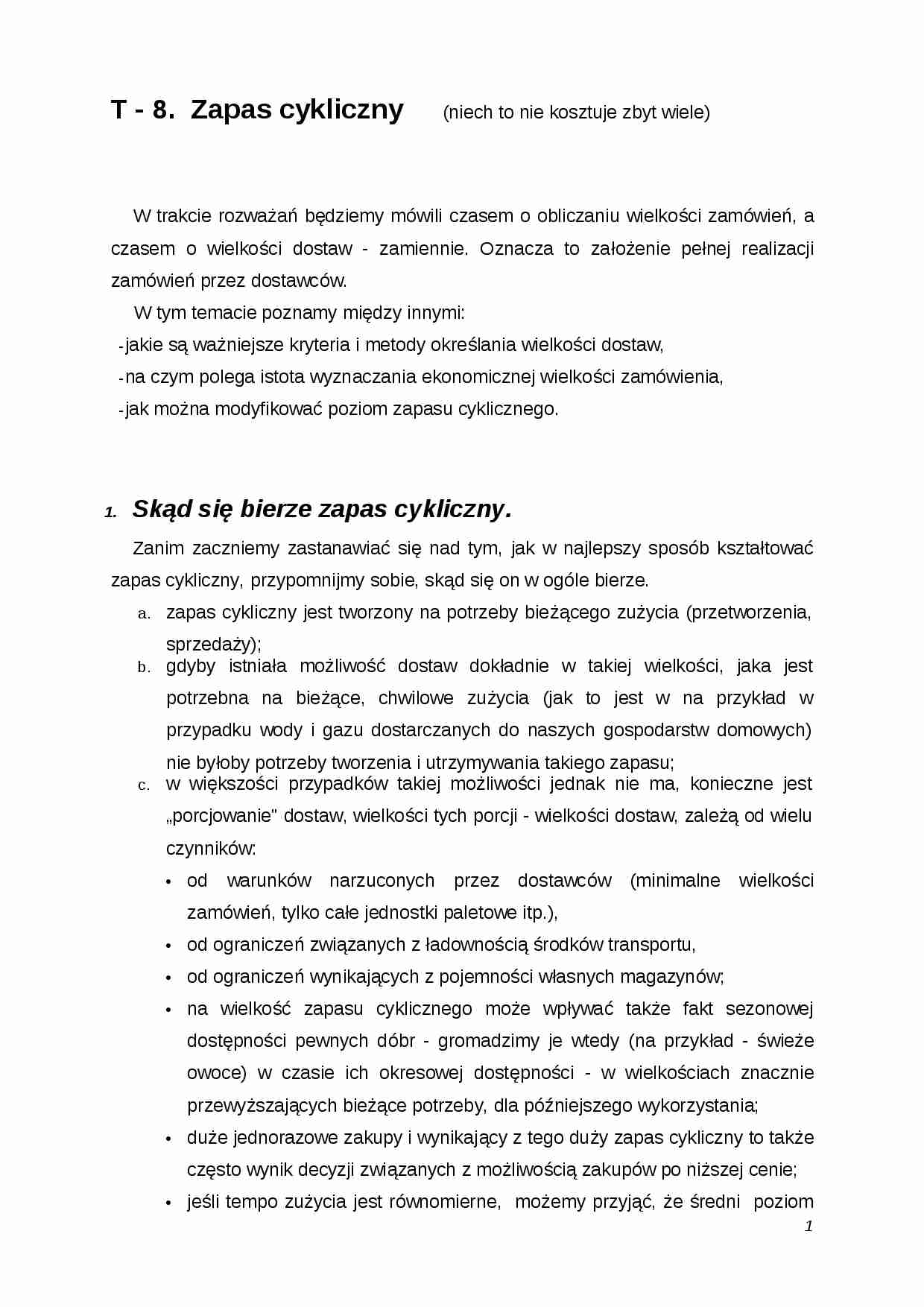 Zapas cykliczny- opracowanie - strona 1