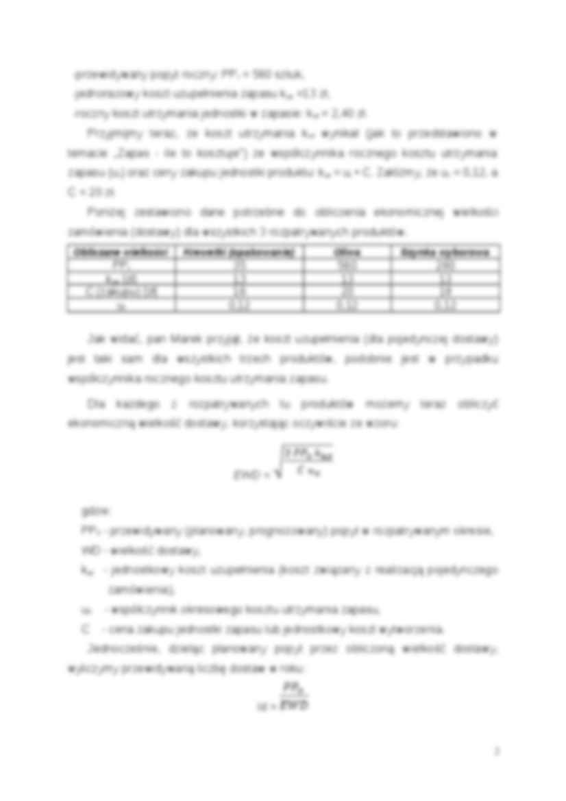 Zarządzanie zapasami grup pozycji asortymentowych - strona 2