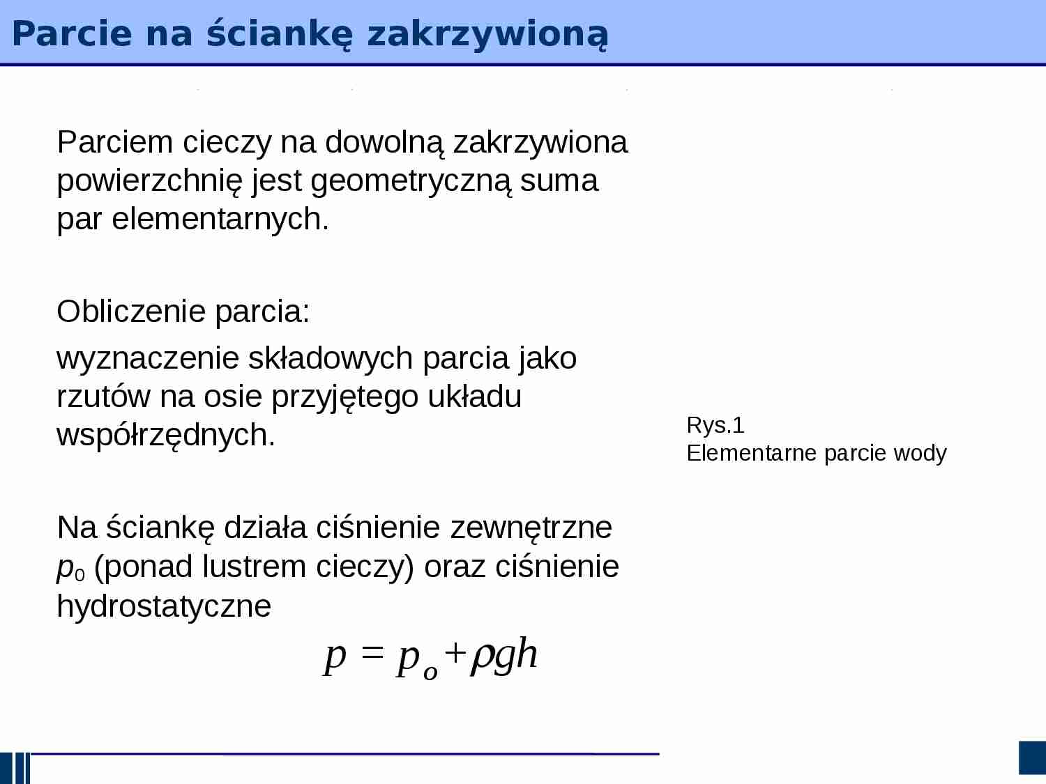 Hydraulika i hydrologia- wykład 2 - strona 1