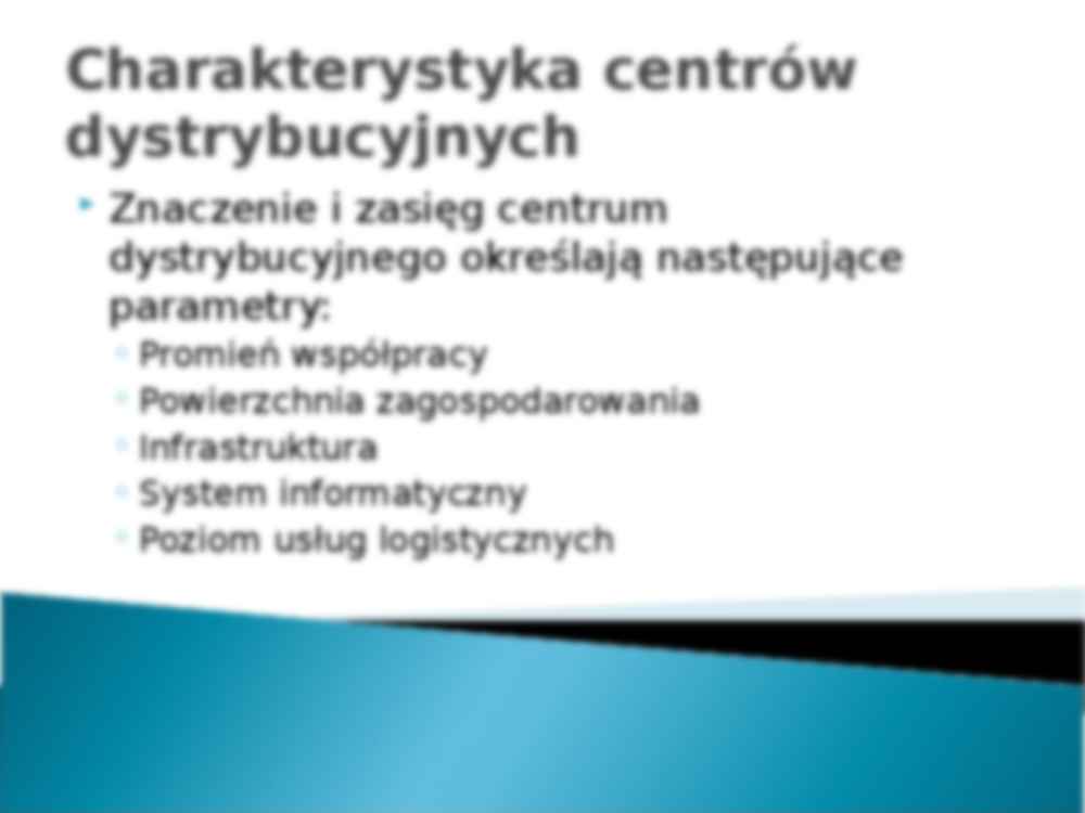 Infrastruktura logistyczna- wykład 6 - strona 2