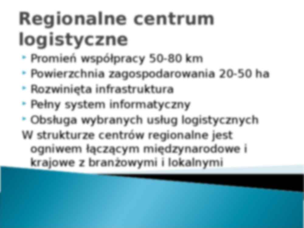 Infrastruktura logistyczna- wykład 6 - strona 3