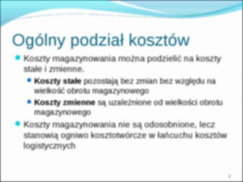 Infrastruktura logistyczna- wykład 7 - strona 2