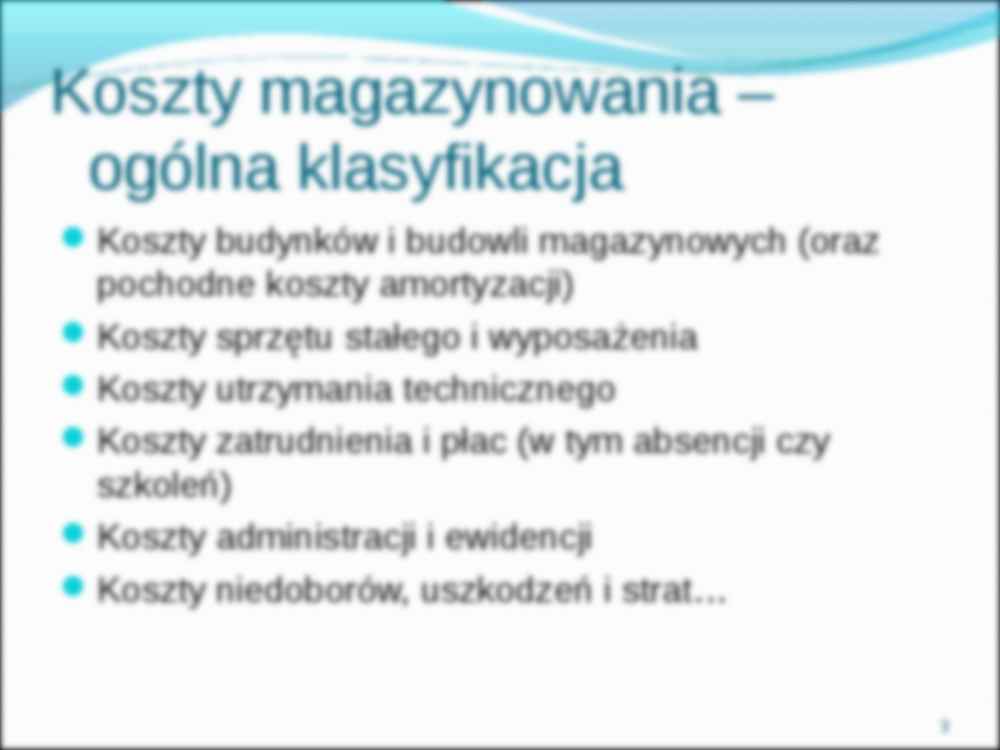 Infrastruktura logistyczna- wykład 7 - strona 3