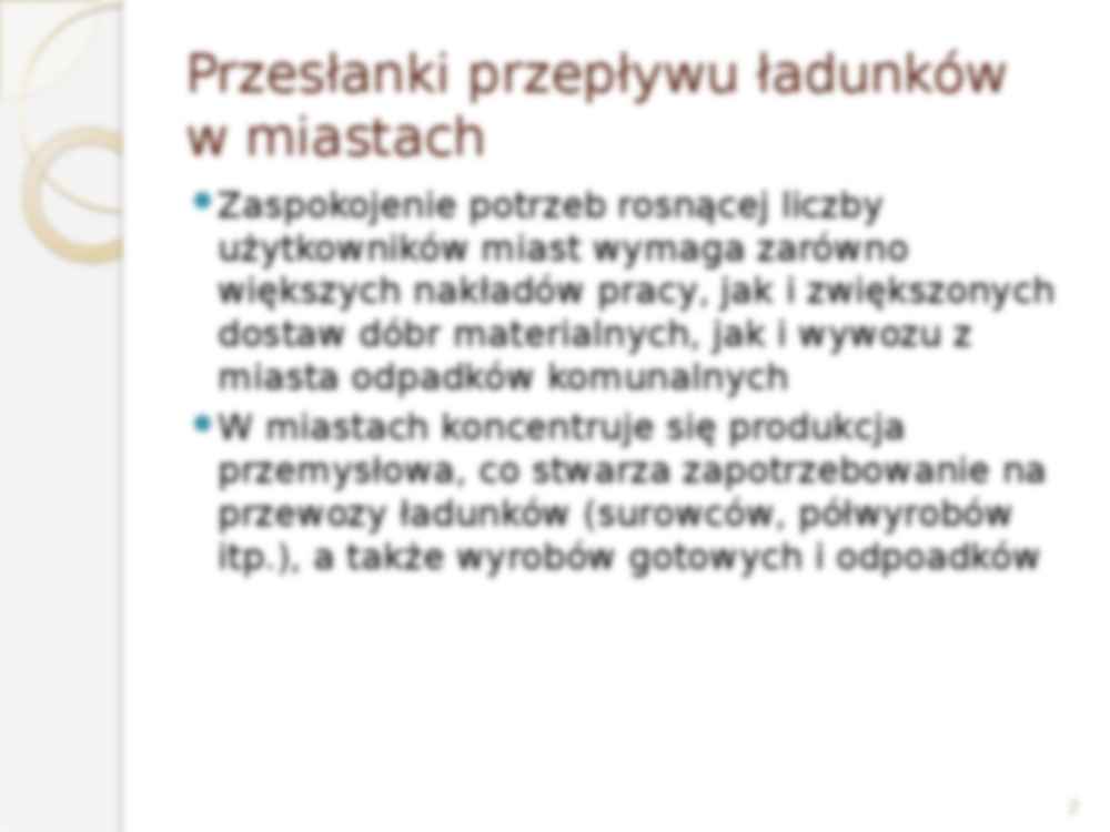 Logistyka miejska- wykład 5 - strona 2
