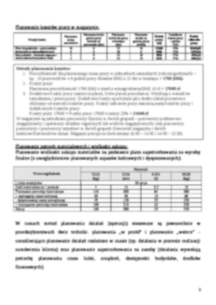 Metody planowania w logistyce - strona 3