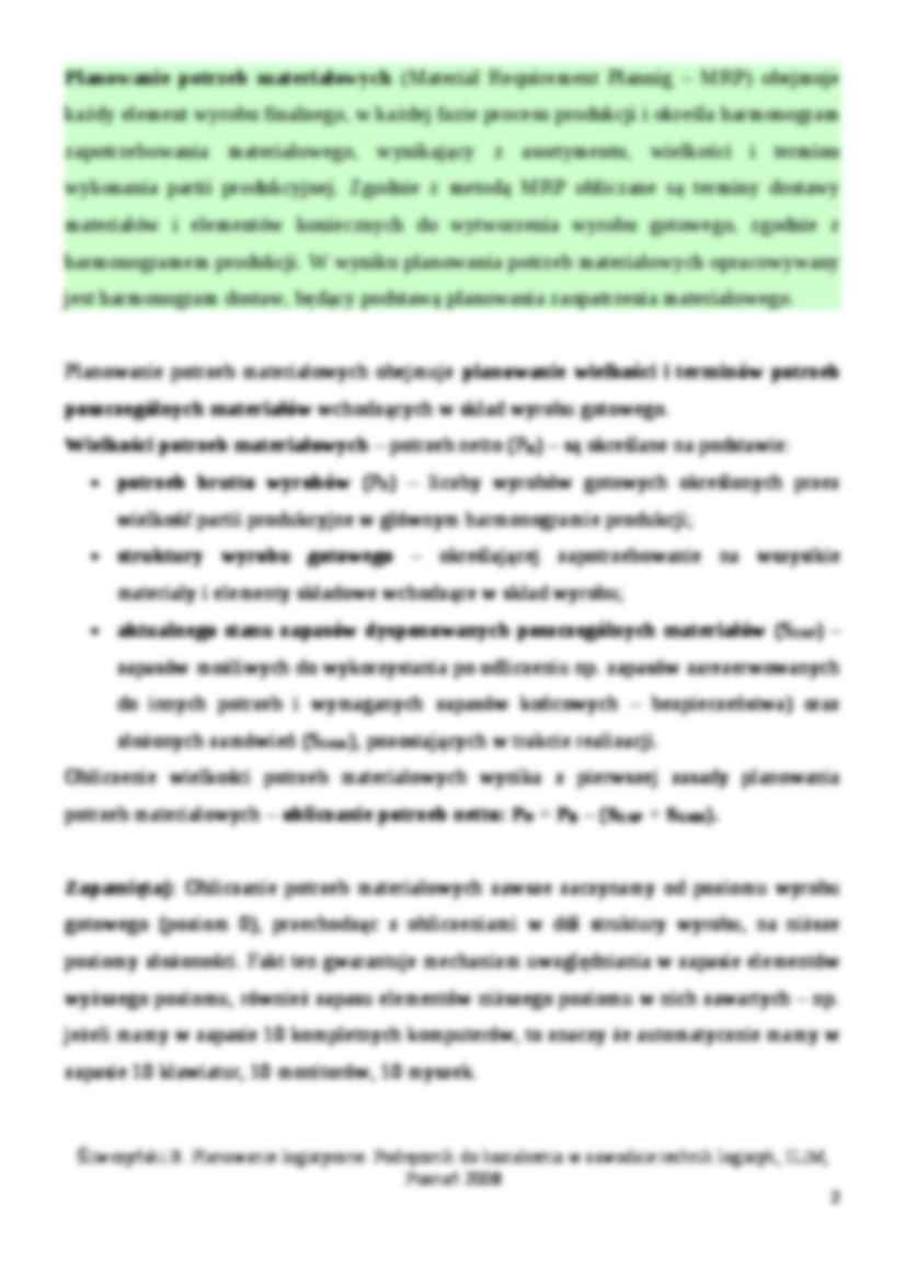 Planowanie potrzeb materiałowych - strona 2