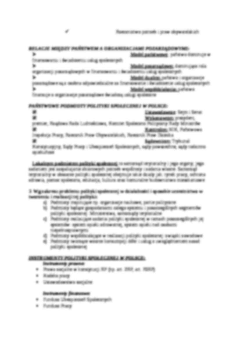 Wykład - Podmioty polityki społecznej - strona 2