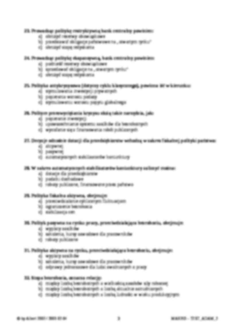 Pytania testowe z egzaminu - strona 3