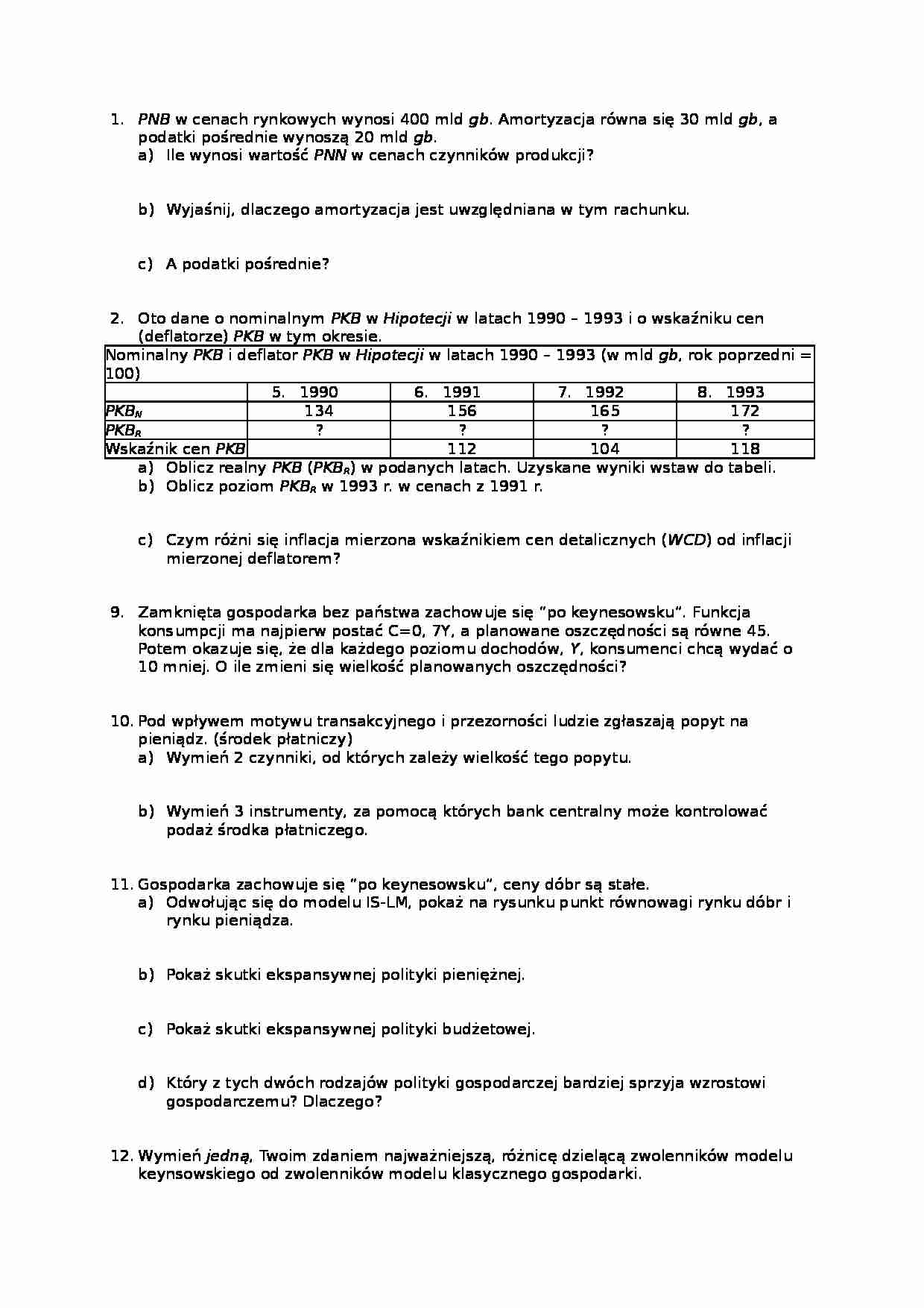 Kolokwium z makroekonomii - strona 1