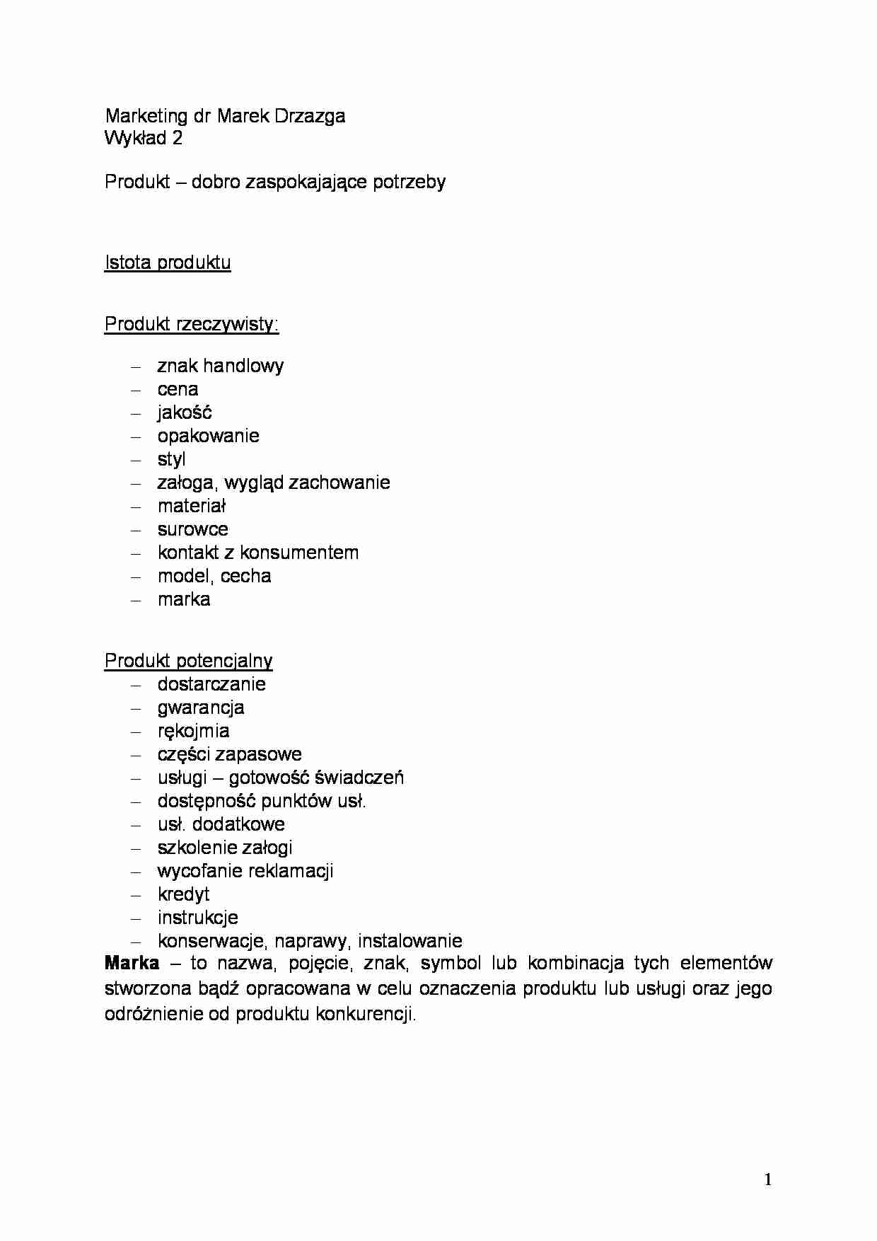 Wykład - Produkt rzeczywisty - strona 1
