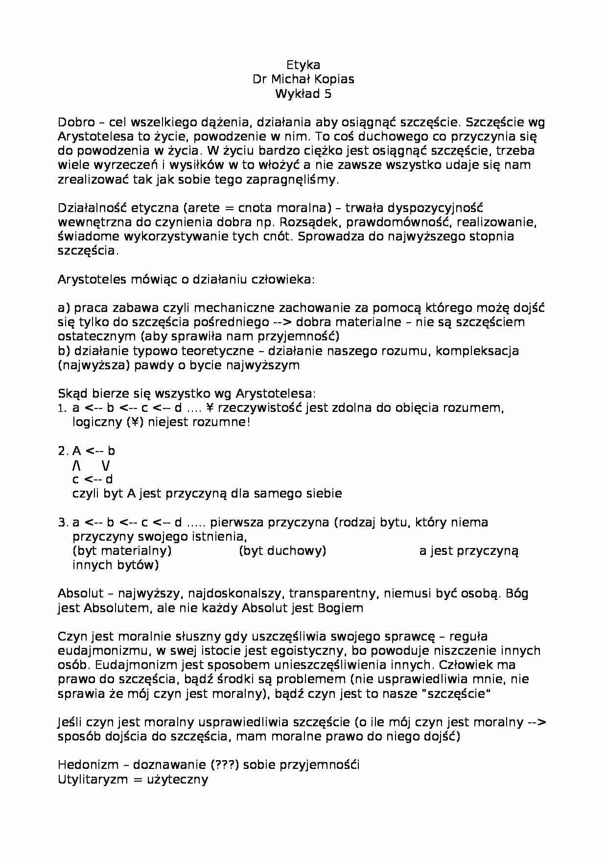 Wykład - dobro i zło - strona 1